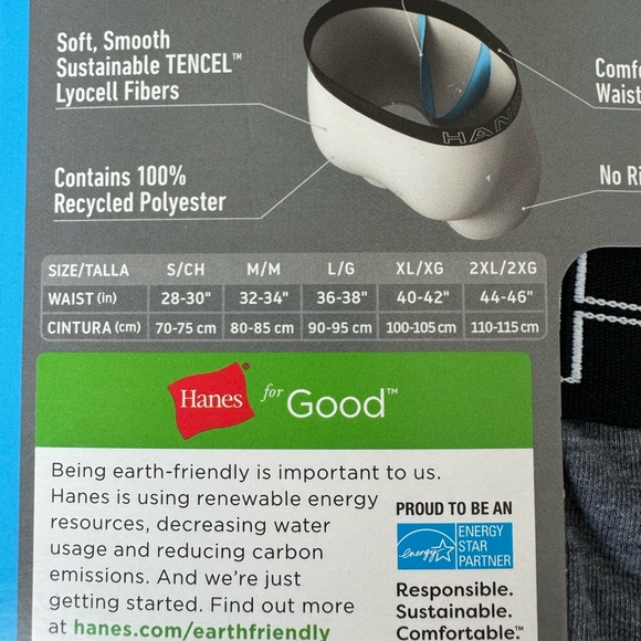 Hanes Men’s Ultimate Tagless Trunks Comfort Flex Fit Box of 4 Sz XL - Picture 4 of 8